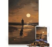 Puzzle "Figura solitaria al tramonto" da 1000 pezzi per ragazzi, gioco di logica, ideale per momenti di relax, con taglio preciso e pezzo da collezione (50x75cm)
