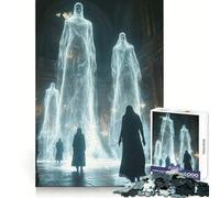 Puzzle "Figure Spettrali in Cathed" da 1000 pezzi per adolescenti, gioco di memoria, gioco al chiuso, taglio fine, Babbo Natale, desiderio, scegli 38x26cm