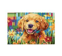 Puzzle Fiore 1000 Pezzi Cane Adulti, Puzzle di Legno da Principiante, Giochi Divertenti di Intrattenimento in Famiglia, DIY Creativi Hobby Adulti Uomo/Donna Regalo, Decorazione Casa Regalo 1T-1639