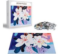 Puzzle Fiore Puzzle 4000 Pezzi Jigsaw Adulti DIY Classici Gioco, Puzzles a Forma di Astratto, Giochi Rilassamento e Intelligence per Ragazzi 14 Anni 141x87cm/4000 pcs con Scatola Regalo in Legno H-736