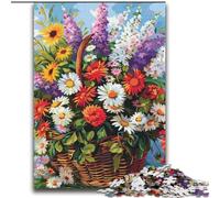 Puzzle "Fiori nel cestino" per adolescenti, 2000 pezzi, per età 14+, decorazioni per la casa, giochi per famiglie, regali di compleanno di Natale (70x100cm)