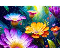 Puzzle Fiori Nella Pioggia 1000 Pezzi
