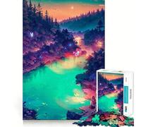 Puzzle Fiume di Magia per adolescenti, 1000 pezzi, gioco per allenare la mente, rilassante, artistico, da assemblare, (38x26cm)