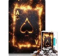 Puzzle Flame Poker per adulti 1000 pezzi, per ammazzare il tempo durante le vacanze a casa, ogni pezzo è unico - Gioco stimolante e divertente per tutta la famiglia (38x26cm)