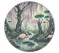 Puzzle Flamingo 1000 Pezzi in Cartone Per Adulti Impegnativo Divertente Puzzles Flamingo Fantasy Swamp Regalo Per Adulti 1000pcs (67.5x67.5cm)