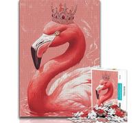 Puzzle Flamingo Queen per adolescenti, giocattoli di gioco stimolanti Ogni pezzo è unico Gioco stimolante e divertente per tutta la famiglia (38x26cm)