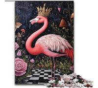 Puzzle Flamingo Queen per adulti, 1000 pezzi, giocattoli avvincenti per stimolare l'intelligenza cerebrale, regali di compleanno per bambini dai 14 anni in su (50x75cm)