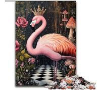 Puzzle Flamingo Queen per adulti e adolescenti, per età pari o superiore a 14 anni, gioco di Natale antistress, regalo per donne (26x38cm)