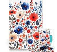 Puzzle floreale ad acquerello da 1000 pezzi,gioco di costruzione Focus Zero Gap,incastro perfetto,attività gratificante per le giornate di pioggia (38x52cm)