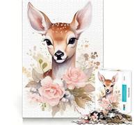 Puzzle floreale ad acquerello da 1000 pezzi,gioco di memoria,taglio di precisione,attività creativa interattiva per stimolare la mente a casa (38x52cm)