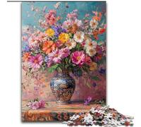 Puzzle floreale da 1000 pezzi per adolescenti, interessante strumento per ridurre lo stress e interagire con i genitori (dimensioni 26x38cm)