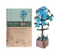 Puzzle Floreale - Kit Artigianale Floreale | Puzżle In, Rosa Simulata Fai-da-te, Giocattolo Per Bambini In Legno, Pūzzle 3D, Adatto Per Attività Familiari, Regalo Creativo, Artigianato Per L'asi