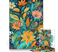 Puzzle floreale stravagante da 1000 pezzi Divertimento stimolante per la mente Componenti robusti e ben definiti Un passatempo accattivante per rilassarsi in casa (38x52cm)