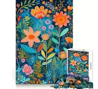 Puzzle floreale stravagante per ragazzi, 1000 pezzi, stimola la logica, crea un'atmosfera rilassante, ideale per le vacanze (38x52cm)