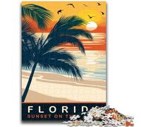 Puzzle Florida Beach da 1000 pezzi per adulti e adolescenti, gioco stimolante e gioco per famiglie, regalo di compleanno, regali, arte murale 1000 pezzi (26x38cm)