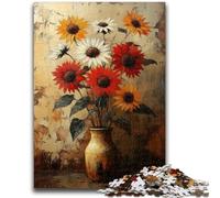 Puzzle Flower Art da 1000 pezzi per adulti e adolescenti, giochi rilassanti che migliorano l'amore tra coppie per età 14 26x38cm