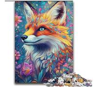 Puzzle Flower Fox per adulti 2000 pezzi, giocattoli educativi per l'apprendimento, giochi per famiglie adatti per la decorazione della scrivania (70x100cm)