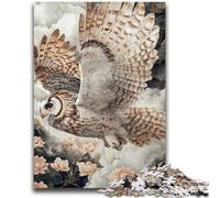 Puzzle Flying Owl da 1000 pezzi per adulti e adolescenti, aiuta il cervello a esercitare i giocattoli avvincenti per coltivare la pazienza, adatto alle coppie (38x26cm)