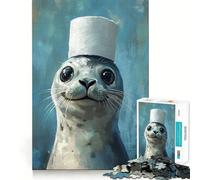 Puzzle "Foca nel Cappello" da 1000 pezzi per adolescenti: migliora la memoria, rilassa e crea un'atmosfera creativa (50x75cm)