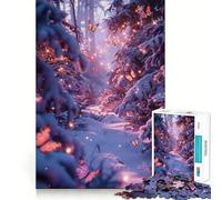 Puzzle "Foresta di farfalle viola" per ragazzi, 1000 pezzi, stimola la memoria, gioco da interno, assemblaggio di immagini, regalo per le vacanze (50x75cm)