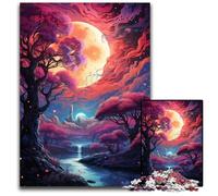 Puzzle Foresta Rosa 1000 Pezzi per Adulti Puzzle per Adulti Attività per Famiglie Rompicapo Decorazione per la Casa Regalo per le Feste 1000 PZ (38x26cm)