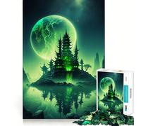 Puzzle "Fortezza al Neon" per adulti, 1000 pezzi, gioco di logica e abilità, antistress, taglio preciso, regalo prezioso (38x52cm)