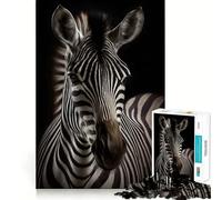 Puzzle fotografico con ritratto di zebra per ragazzi,1000 pezzi,gioco divertente per la mente,connessione pulita e senza interruzioni,un modo coinvolgente per passare il tempo libero (38x52cm)
