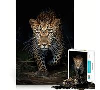 Puzzle fotografico "Leopardo che cammina" per ragazzi,1000 pezzi,gioco stimolante per la mente,montaggio sicuro e stabile,attività di condivisione per i propri cari (38x52cm)