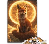 Puzzle Fox on The Moon da 1000 pezzi per adolescenti, gioco per famiglie, antistress, sfida difficile, ottimi regali e giocattoli (38X26cm)