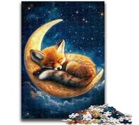 Puzzle Fox on The Moon per adulti e adolescenti, 1000 pezzi, gioco per famiglie, antistress, sfida difficile, ottimi regali e giocattoli (50x75cm)