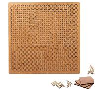 Puzzle Frattale con Vassoio, Puzzle in Legno per Adulti - Sfida a Labirinto Irregolare, Rompicapo con Cornice per il Pensiero Inverso, Regalo Creativo Unico (#B)