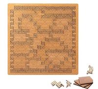 Puzzle Frattale con Vassoio, Puzzle in Legno per Adulti - Sfida a Labirinto Irregolare, Rompicapo con Cornice per il Pensiero Inverso, Regalo Creativo Unico (#C)