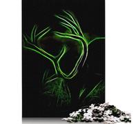 Puzzle frattali a forma di cervo per adulti, rompicapo difficili e difficili per bambini adulti, 1000 pezzi (75x50 cm)