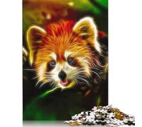 Puzzle frattali per adulti a forma di panda rosso, 1000 pezzi, giochi stimolanti per famiglie, puzzle per bambini dai 12 anni in su, 1000 pezzi (75x50 cm)