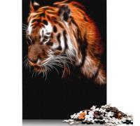 Puzzle frattali tigre, puzzle rettangolare in cartone, regalo per bambini dai 12 anni in su, 1500 pezzi (85x57 cm)