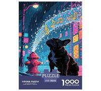 Puzzle French Bulldog A 1000 Pezzi, Puzzle City Street View Adulti, Gioco Diabilità Impossibile Puzzle Arte Gioco Intellettivo Familiare Regali Di Festa 38x26cm/1000pcs