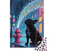 Puzzle French Bulldog Da 1000 Pezzi, Puzzle City Street View Adulti, Gioco Diabilità Impossibile Puzzle in Legno Giochi Rilassamento E Intelligenza Regalo Per Amore E Amico 1000pcs (75x50cm)