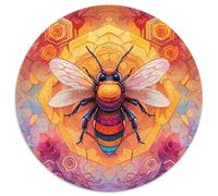 Puzzle für 1000 Teile, Bienen-Puzzle, rund, 1000 Teile für Erwachsene, anspruchsvolles DIY-Denkspiel, perfektes Familienspiel oder dekoratives Geschenk, 1000 Stück (67,5x67,5cm)
