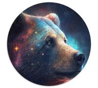 Puzzle für 1000 Teile, Braunbär, rund, Puzzle 1000 Teile für Erwachsene, Aktivität für Erwachsene und Familien, DIY-Heimdekor, Geschenk, 1000 Teile (67,5x67,5cm)