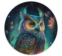 Puzzle für 1000 Teile, bunte Eule, rund, Puzzle 1000 Teile für Erwachsene, anspruchsvolles DIY-Denkspiel, perfektes Familienspiel oder dekoratives Geschenk, 1000 Stück (67,5x67,5cm)