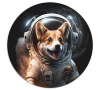 Puzzle für Erwachsene 1000, Astronaut Corgi, 1000 Teile, runde Puzzles für Erwachsene, Gehirn-Herausforderung, perfektes Geschenk für Teenager und Heimdekoration, 1000 Teile (67,5x67,5cm)
