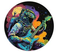 Puzzle für Erwachsene 1000, Astronaut spielt Gitarre, 1000 Teile, runde Puzzles für Erwachsene, Gehirn-Herausforderung, perfektes Geschenk für Teenager und Heimdekoration, 1000 Teile (67,5x67,5cm)