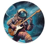 Puzzle für Erwachsene 1000, Astronaut spielt Gitarre, 1000 Teile, runde Puzzles für Erwachsene, Gehirn-Herausforderung, perfektes Geschenk für Teenager und Heimdekoration, 1000 Teile (67,5x67,5cm)