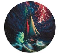 Puzzle für Erwachsene 1000, Boot auf dem Meer, 1000 Teile, runde Puzzles für Erwachsene, Gehirn-Herausforderung, perfektes Geschenk für Teenager und Heimdekoration, 1000 Teile (67,5x67,5cm)