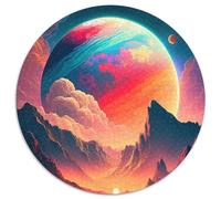 Puzzle für Erwachsene, 1000 bunte Planetenberge, runde Puzzles, 1000 Teile für Erwachsene, Denksportspiel, interaktives Familienspiel, geeignet für Kinder ab 14 Jahren, 1000 Teile (67,5x67,5cm)