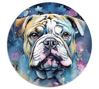 Puzzle für Erwachsene 1000, Hund, 1000 Teile, runde Puzzles für Erwachsene, Gehirn-Herausforderung, perfektes Geschenk für Teenager und Heimdekoration, 1000 Teile (67,5x67,5cm)
