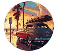 Puzzle für Erwachsene 1000, Reise nach Hawaii, 1000 Teile, runde Puzzles für Erwachsene, Gehirn-Herausforderung, perfektes Geschenk für Teenager und Heimdekoration, 1000 Teile (67,5x67,5cm)