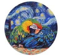 Puzzle für Erwachsene 1000 Stück, Papagei-Nachthimmel, 1000 Teile, runde Puzzles für Erwachsene, Gehirn-Herausforderung, perfektes Geschenk für Teenager und Heimdekoration, 1000 Teile (67,5x67,5cm)