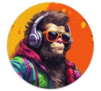 Puzzle für Erwachsene, 1000 Teile, Affenkopfhörer, unmögliche Puzzles für Erwachsene, unmögliche pädagogische Heimdekoration, Spiele und Geschenke, 1000 Teile (67,5x67,5cm)