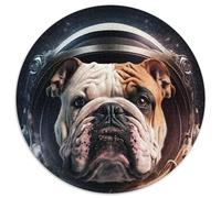 Puzzle für Erwachsene,1000 Teile,Astronauten-Bulldogge,runde Puzzles für 1000 Teile,Entspannung und Herausforderung,farbenfrohe Kunst zur Heimdekoration,ideales Geschenk für Freunde,(67,5x67,5cm)